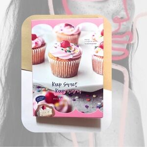 🎉 aesthetic pink cupcake 🧁 graph grid mini notebook